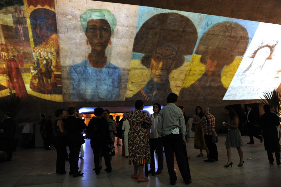 Inauguração da Exposição Guerra e Paz, de Portinari no  Memorial da América Latina