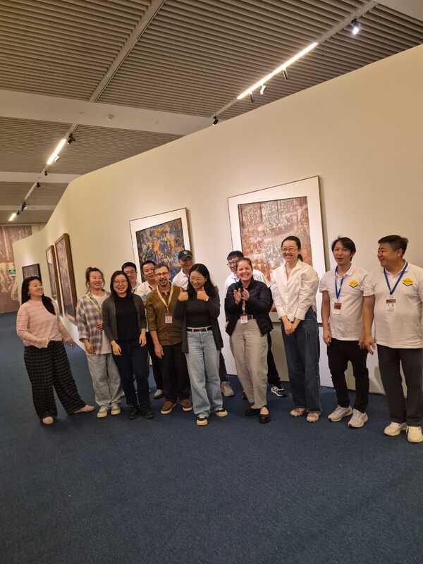 Montagem da Exposição O Brasil de Portinari no Museu Nacional da China