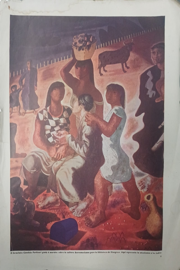 El brasileño Cándido Portinari pintó 4 murales...