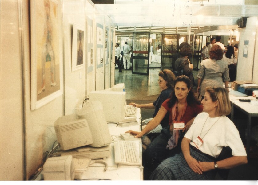 Equipe do Projeto Portinari na Feira de Informática COMDEX