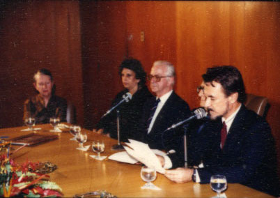 Instalação da Associação Cultural Candido Portinari durante cerimônia no Palácio Gustavo Capanema