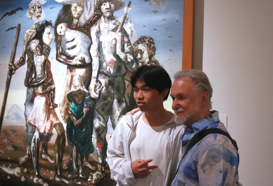 Montagem da exposição O Brasil de Portinari no Museu Nacional da China