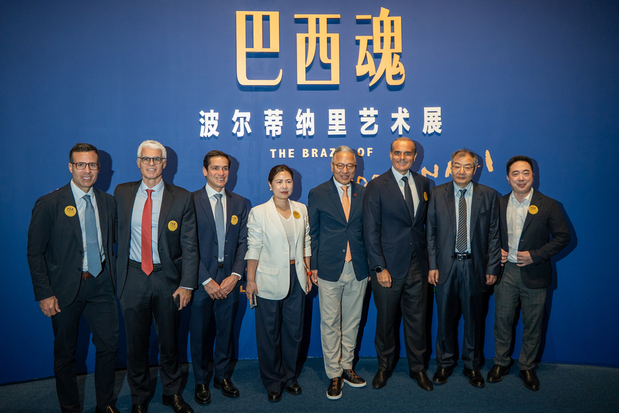 Cerimônia de abertura da exposição O Brasil de Portinari no Museu Nacional da China