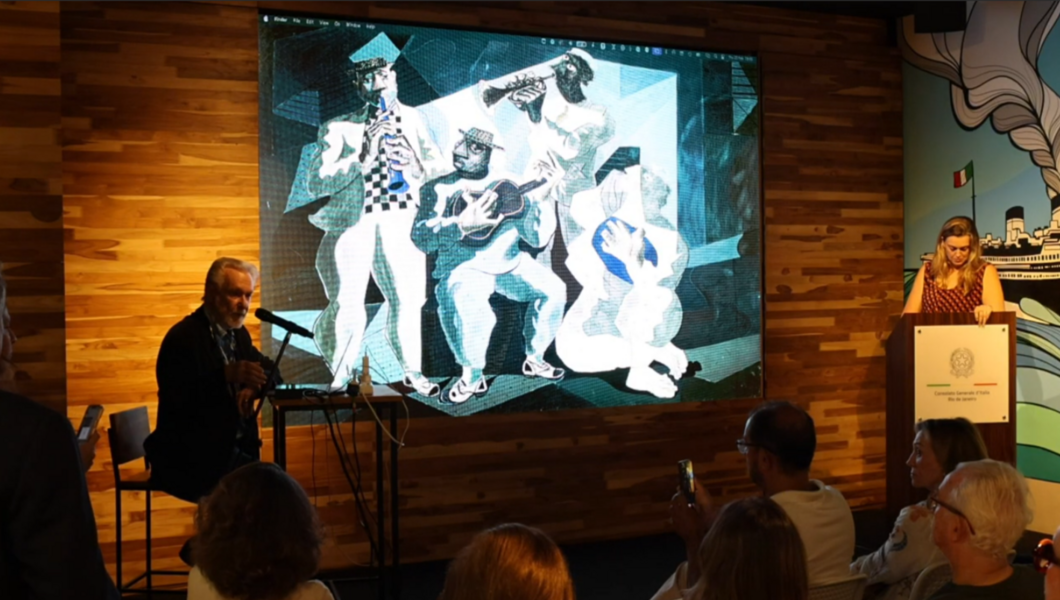 Palestra de João Candido Portinari sobre "Portinari e o café" no Polo Cultural ItalianoRio