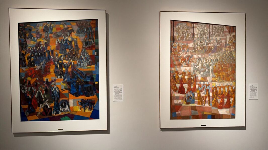 Montagem da Exposição O Brasil de Portinari no Museu Nacional da China