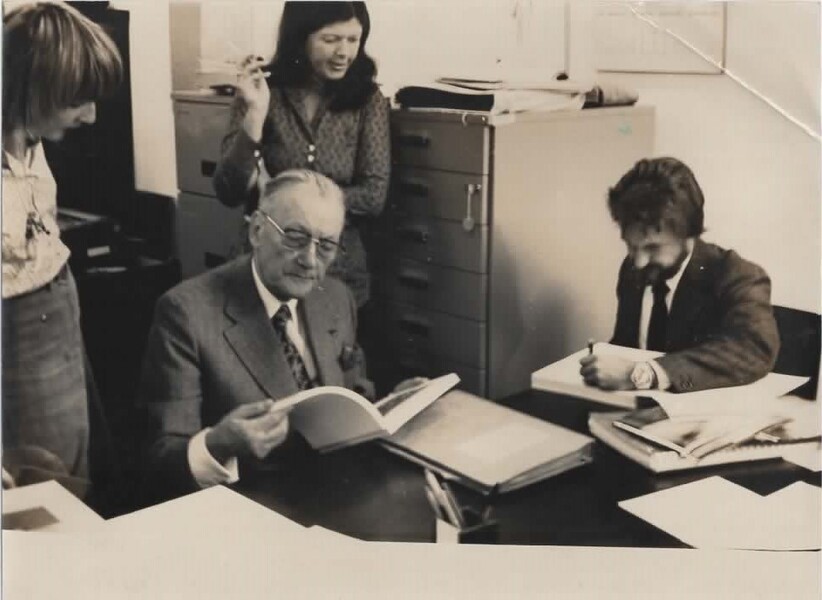 Visita do historiador francês René Huyghe ao Projeto Portinari  