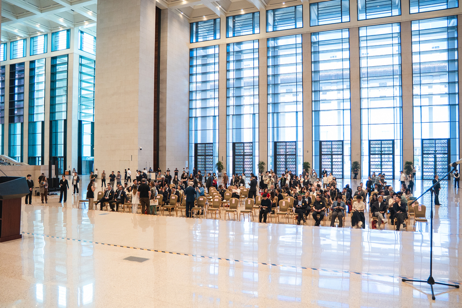 Cerimônia de abertura da exposição O Brasil de Portinari no Museu Nacional da China