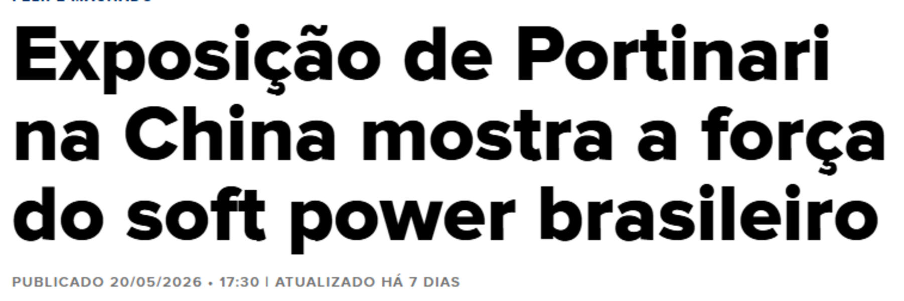 Exposição de Portinari na China mostra a força do soft power brasileiro