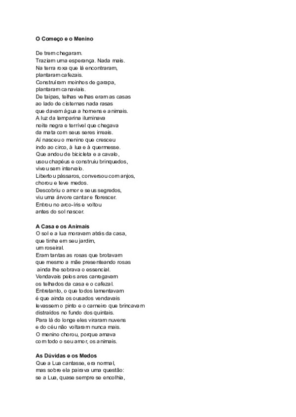 Poema para Portinari, Roubado dos Poemas de Portinari