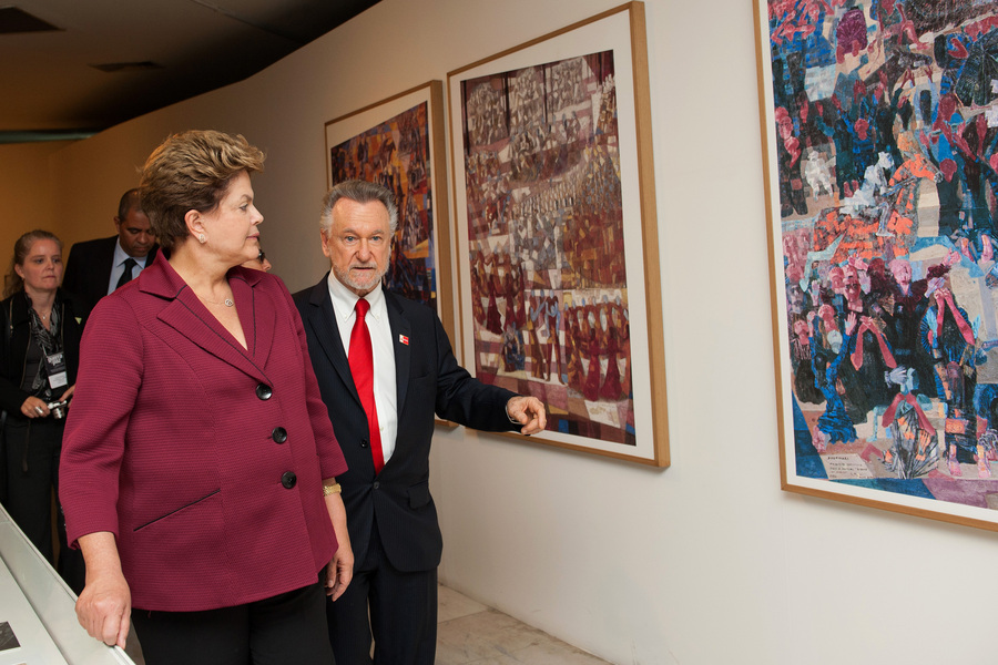 Exposição Guerra e Paz, de Portinari no  Memorial da América Latina