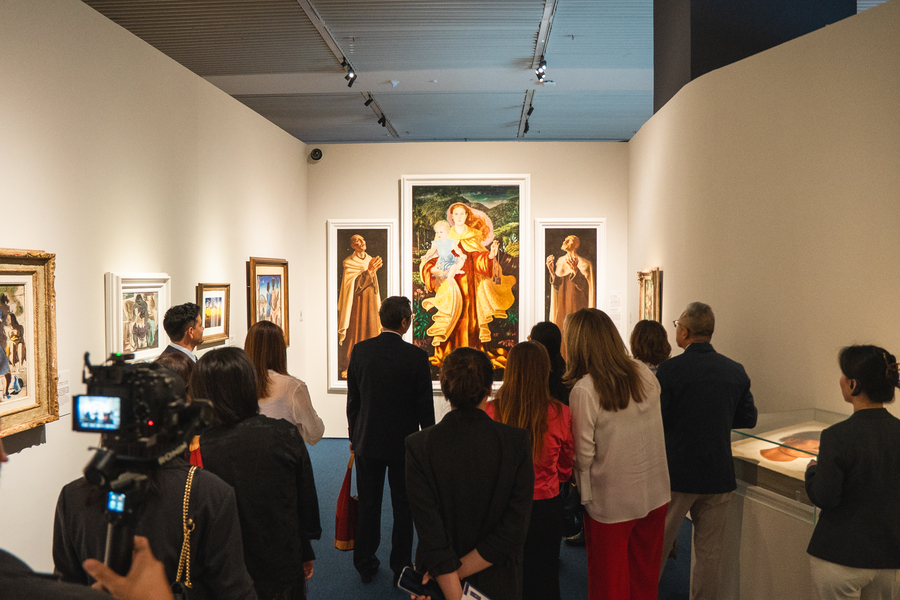 Cerimônia de abertura da exposição O Brasil de Portinari no Museu Nacional da China