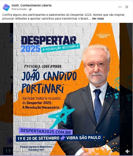 João Candido Portinari no Despertar 2025: A Revolução Necessária (Instituto Conhecimento Liberta)