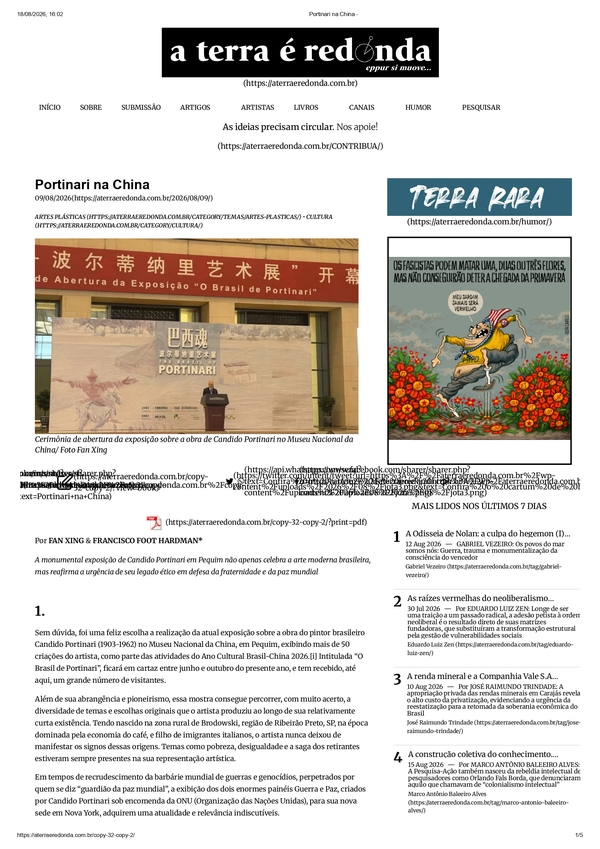 Portinari na China