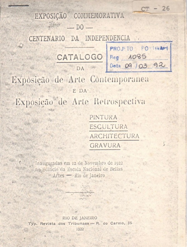 Catálogo da Exposição de Arte Contemporânea e da Exposição de Arte Retrospectiva