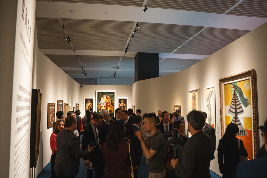 Cerimônia de abertura da exposição O Brasil de Portinari no Museu Nacional da China