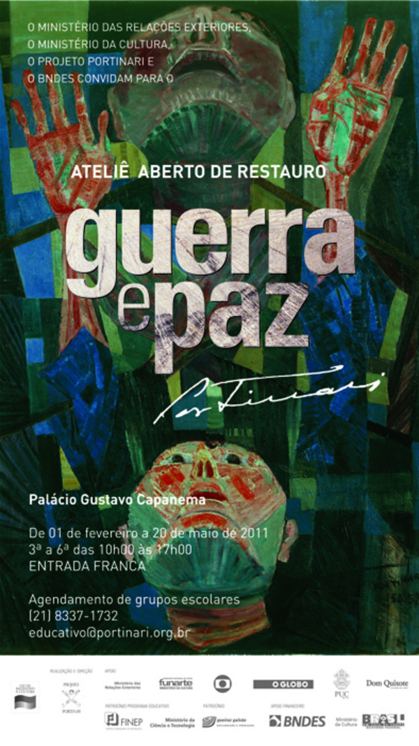 Ateliê aberto de restauro Guerra e Paz Portinari