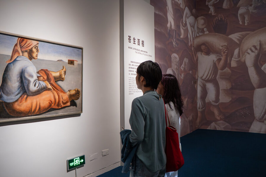 Cerimônia de abertura da exposição O Brasil de Portinari no Museu Nacional da China