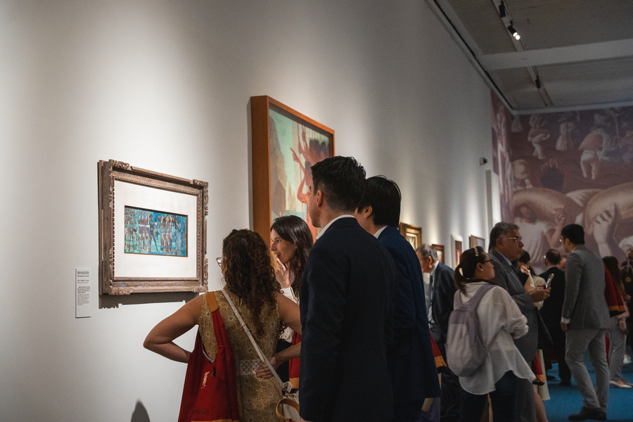 Cerimônia de abertura da exposição O Brasil de Portinari no Museu Nacional da China