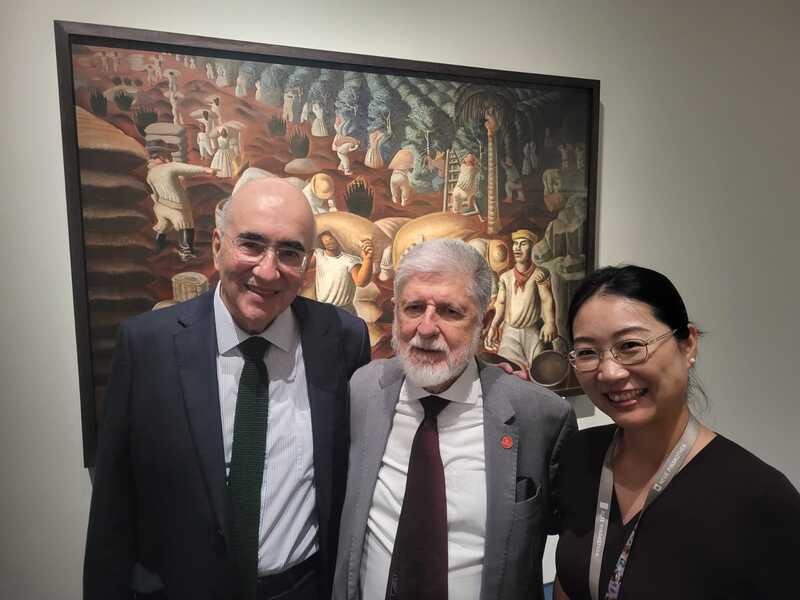 Visita do embaixador Celso Amorim a Exposição O Brasil de Portinari no Museu Nacional da China